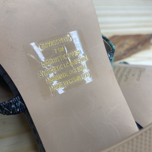 Steve Madden ISSY Strappy Open Toe Mule Block Heel US Women 7.5 Snakeskin - Picture 7 of 7